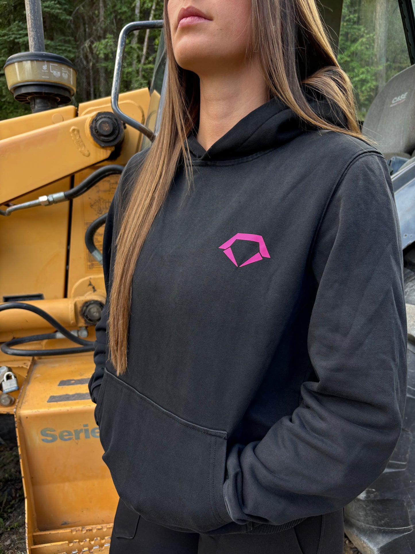 Acid wash Blue Collar Babes pullover hoodie