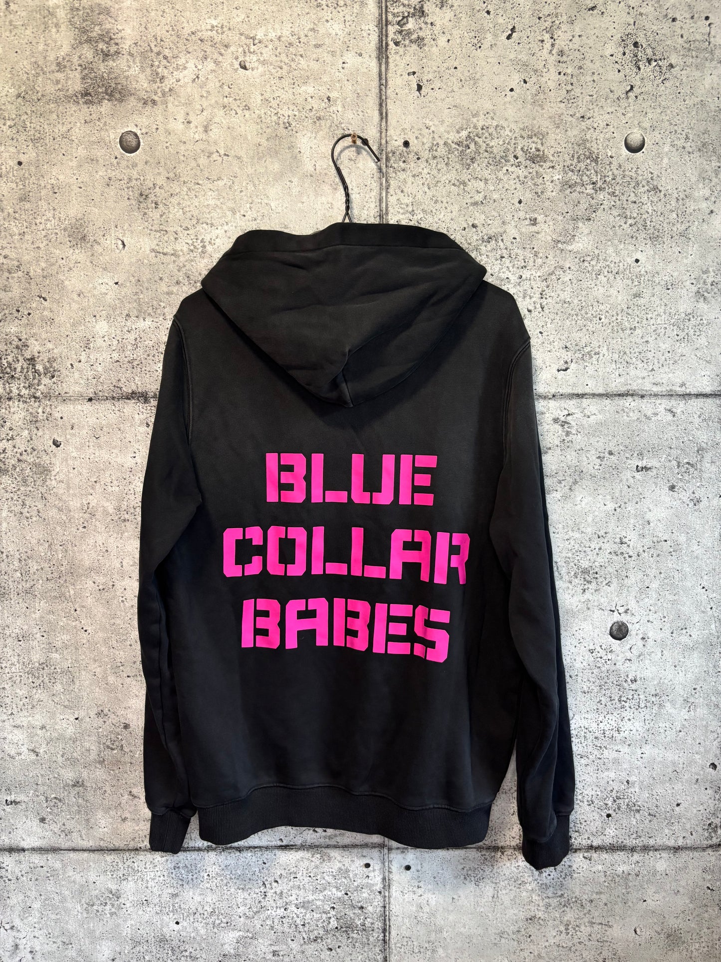 Acid wash Blue Collar Babes pullover hoodie